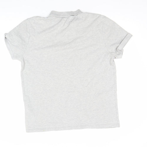 Samsøe & Samsøe Men's Light Grey Cotton Polo Shirt L