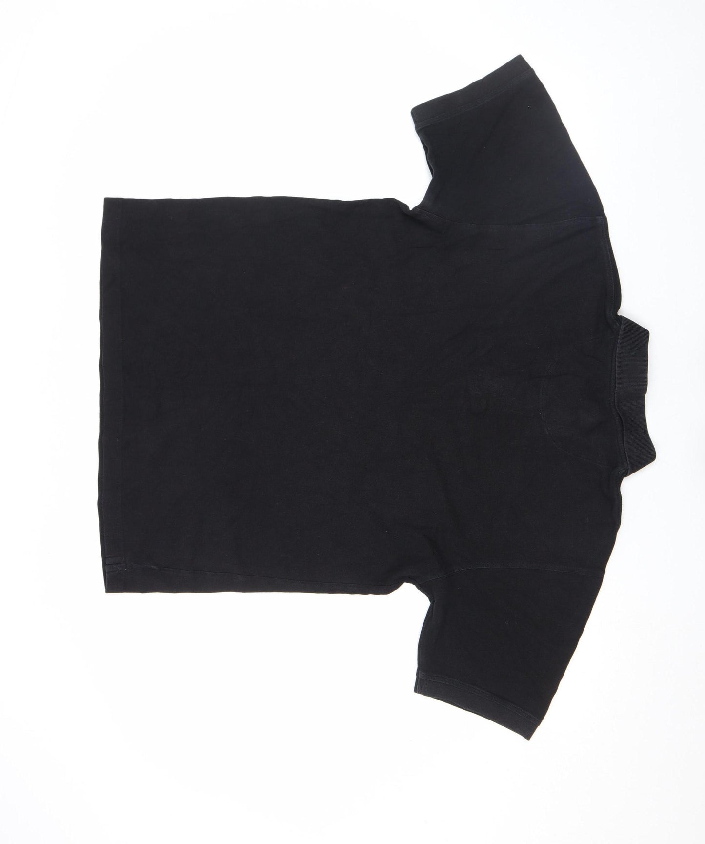 Urban Spirit Men's Black Cotton Short Sleeve Polo Shirt Size M