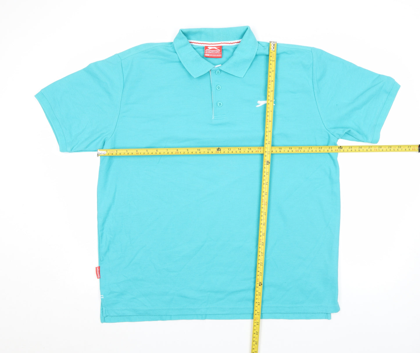 Slazenger Men's Blue 2XL Cotton Short Sleeve Polo Shirt