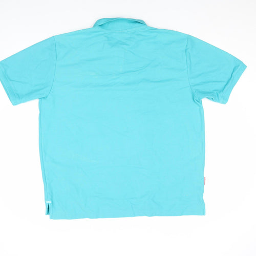 Slazenger Men's Blue 2XL Cotton Short Sleeve Polo Shirt