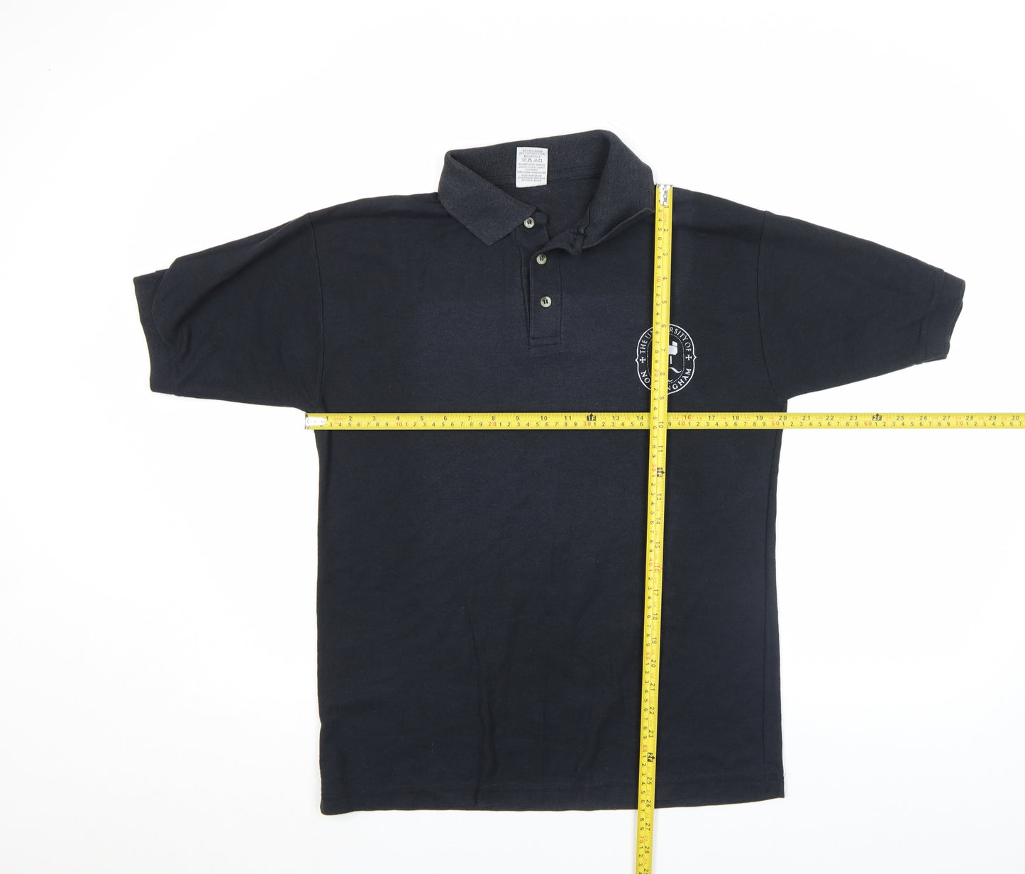 Airak Men's Black Short Sleeve University Polo Shirt Size M