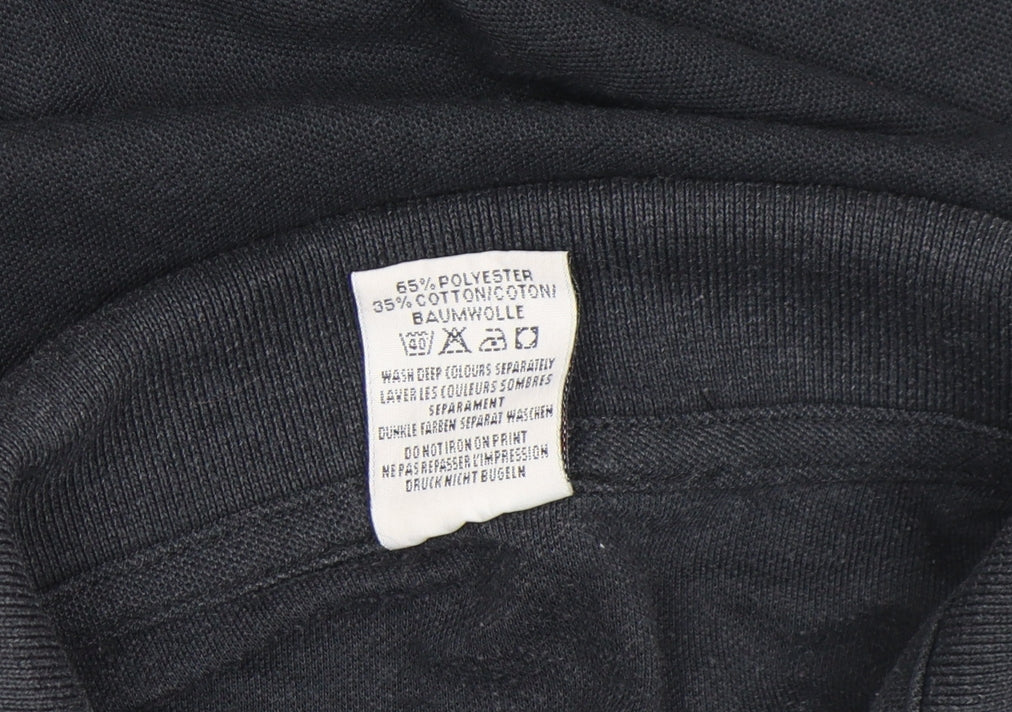 Airak Men's Black Short Sleeve University Polo Shirt Size M