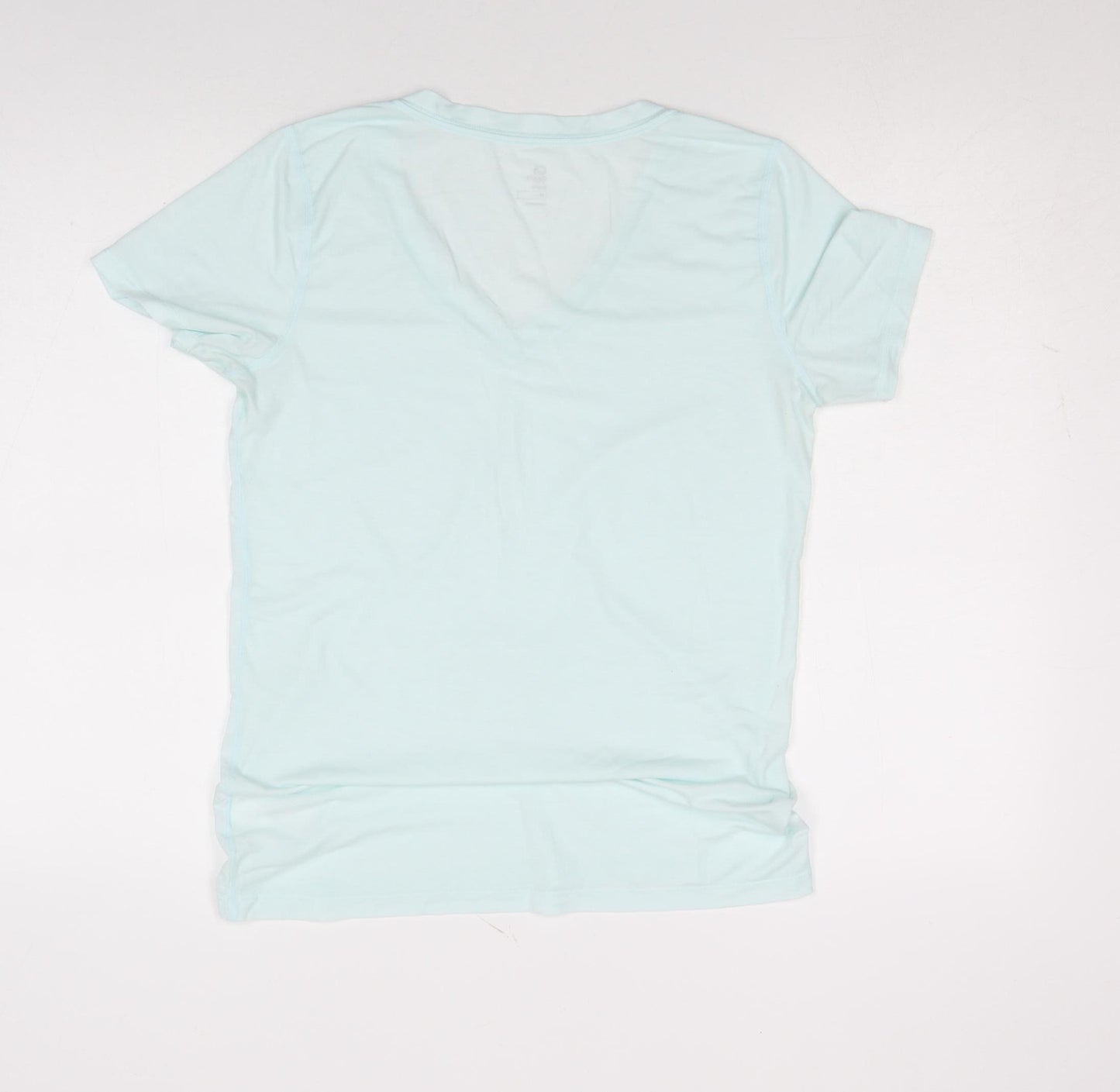 GapFit Women Blue V-Neck Short Sleeve Basic T-Shirt M Regular