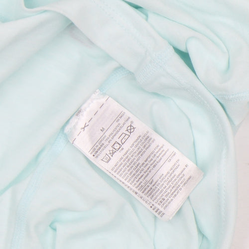 GapFit Women Blue V-Neck Short Sleeve Basic T-Shirt M Regular