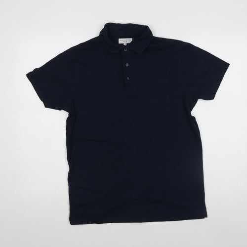 Taylor & Wright Men's Navy Blue Slim Fit Polo Shirt M