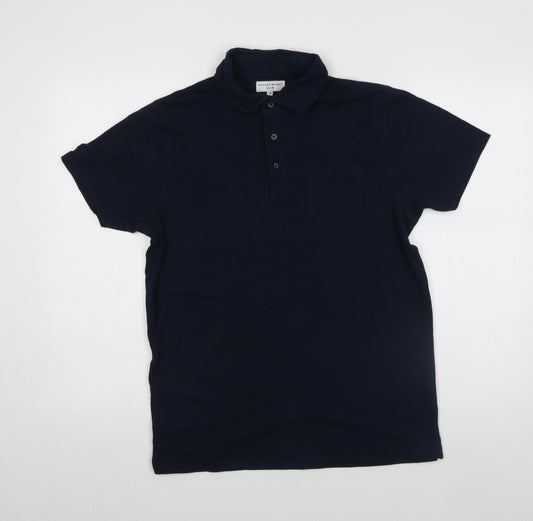 Taylor & Wright Men's Navy Blue Slim Fit Polo Shirt M
