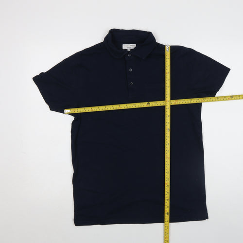 Taylor & Wright Men's Navy Blue Slim Fit Polo Shirt M
