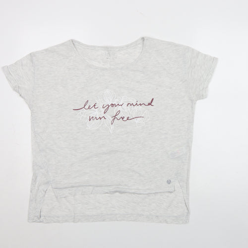 Marks and Spencer Women’s Grey T-Shirt Size 12 Short Sleeve Cotton