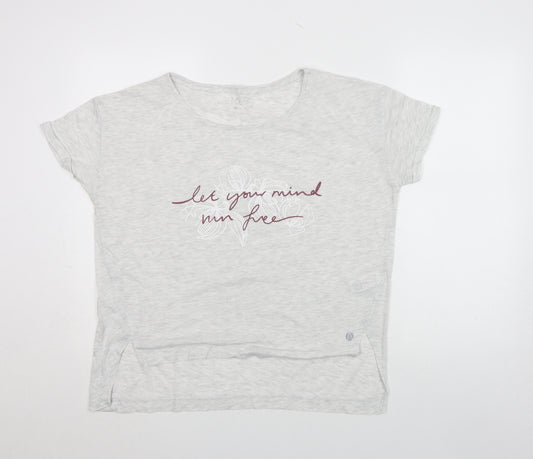 Marks and Spencer Women’s Grey T-Shirt Size 12 Short Sleeve Cotton