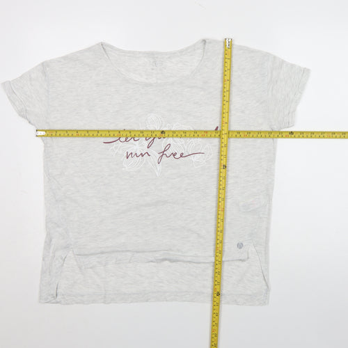 Marks and Spencer Women’s Grey T-Shirt Size 12 Short Sleeve Cotton