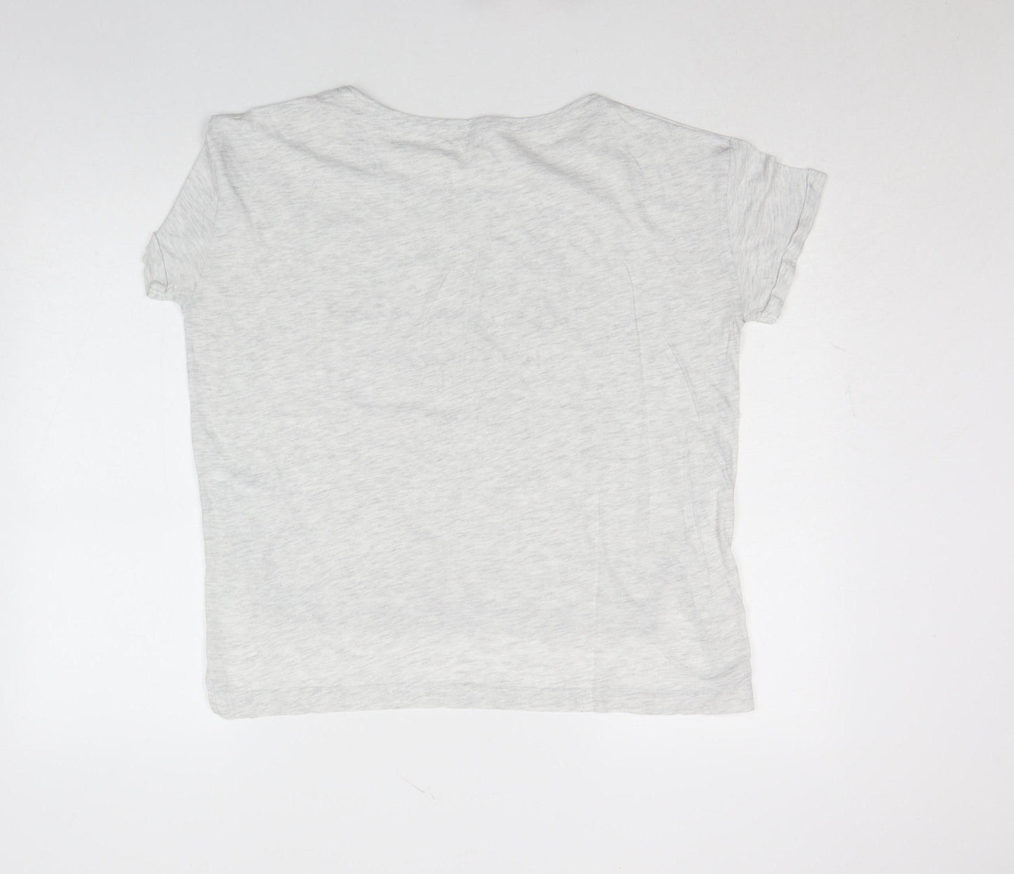 Marks and Spencer Women’s Grey T-Shirt Size 12 Short Sleeve Cotton