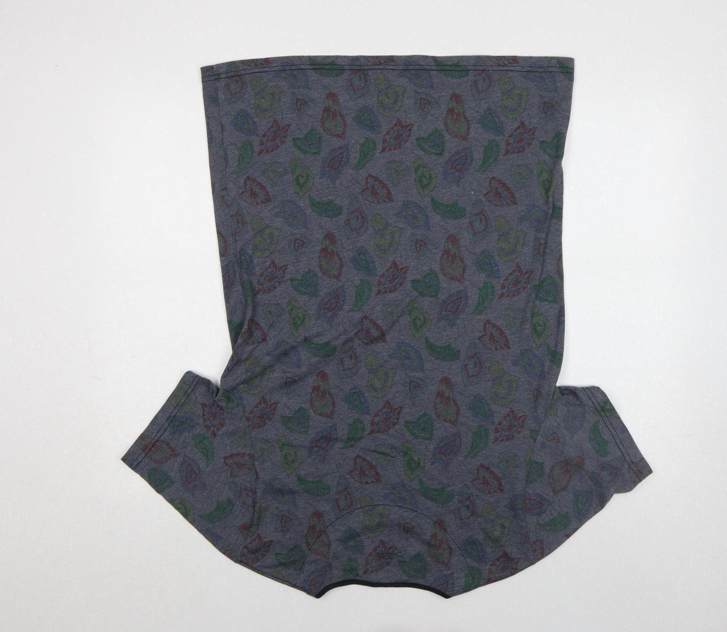 Hendrix Authentic Men's Grey Paisley Cotton Blend T-Shirt Size L