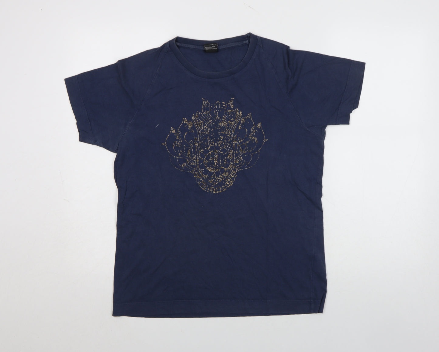 Diesel Men's Blue Graphic Print Cotton T-Shirt Size M