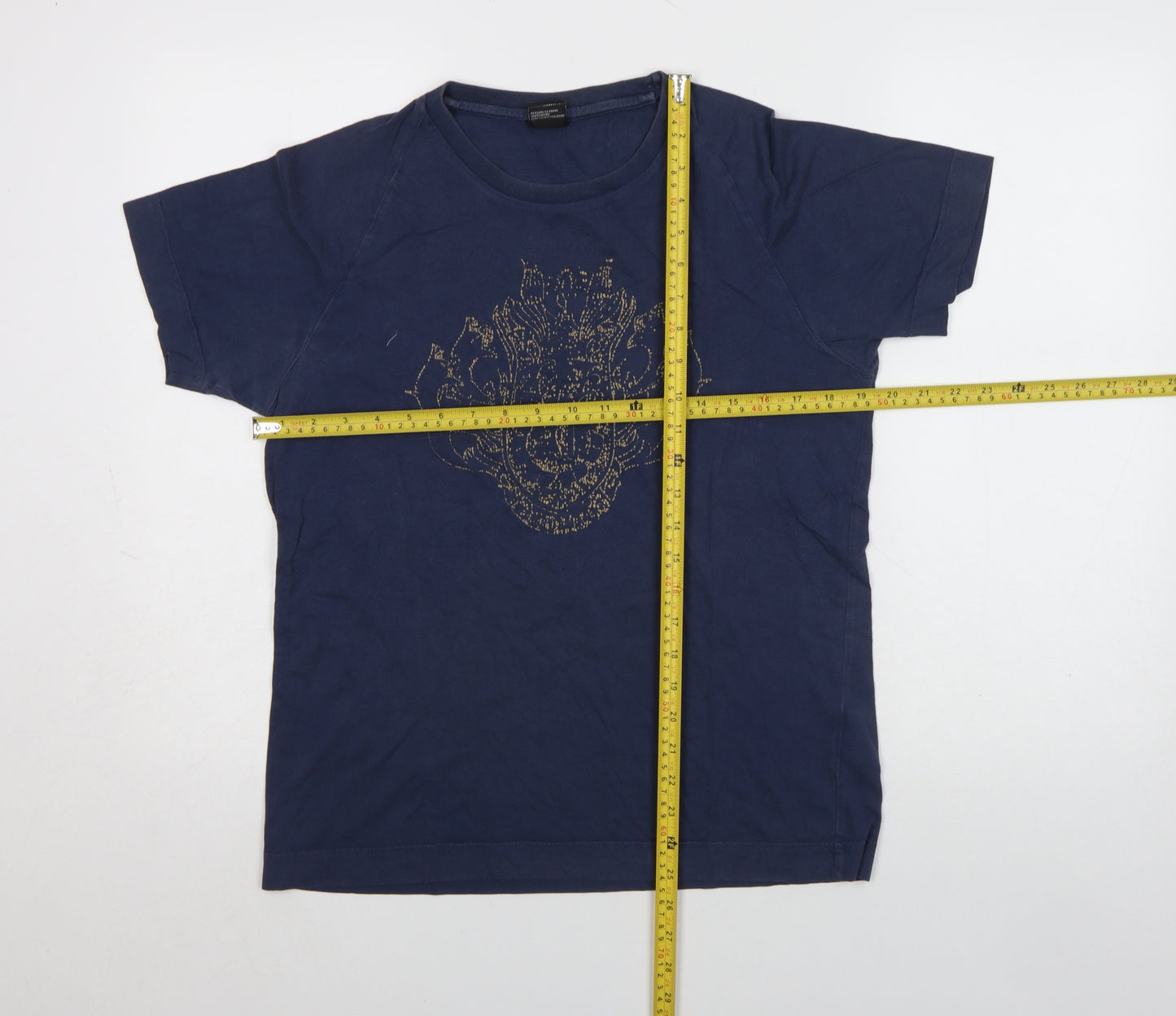 Diesel Men's Blue Graphic Print Cotton T-Shirt Size M