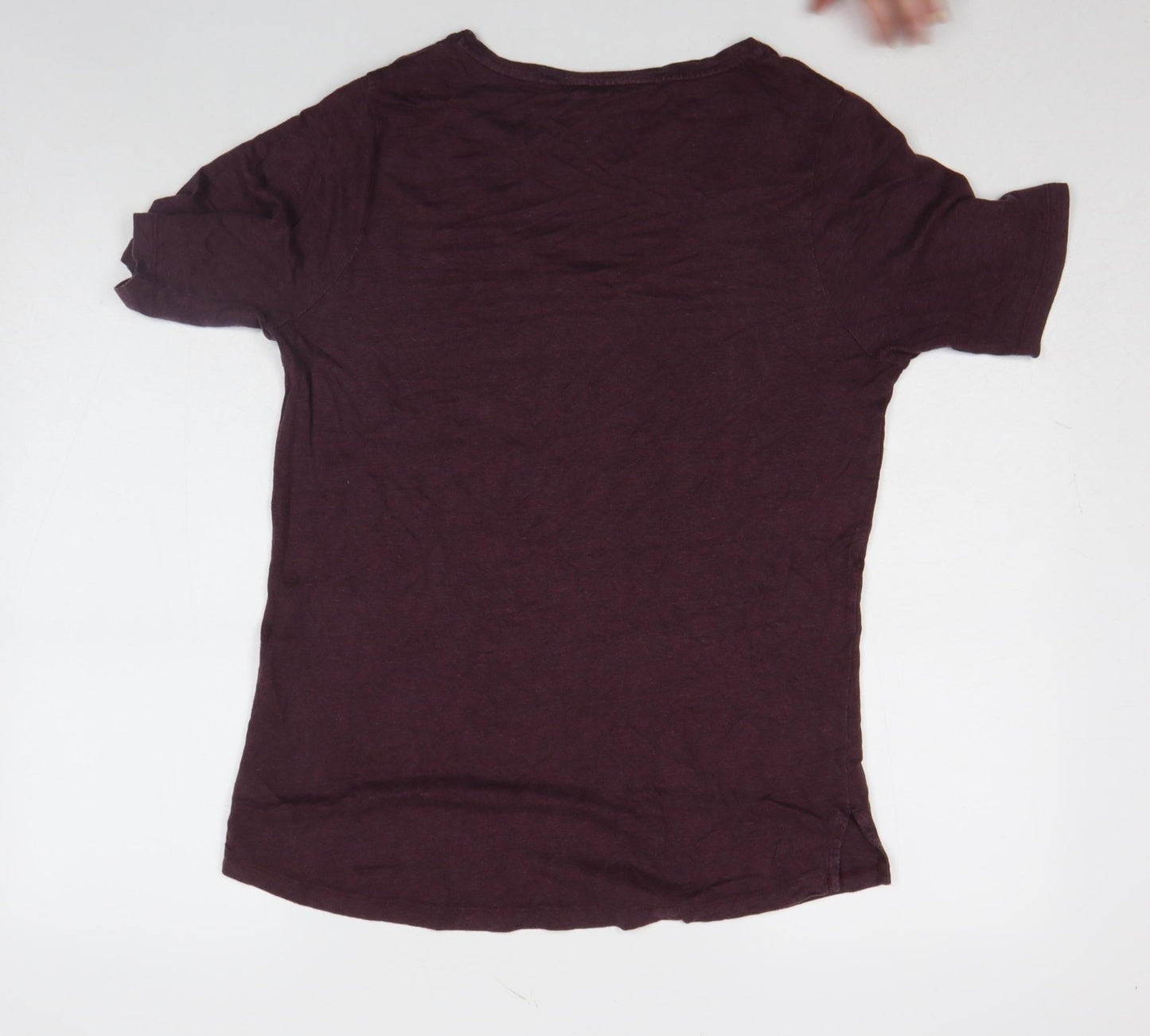 FatFace Women's Purple Linen V-Neck T-Shirt Size 12