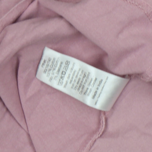 M&Co Men's Pink Beach Graphic Cotton T-Shirt Size S