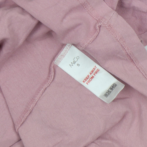 M&Co Men's Pink Beach Graphic Cotton T-Shirt Size S