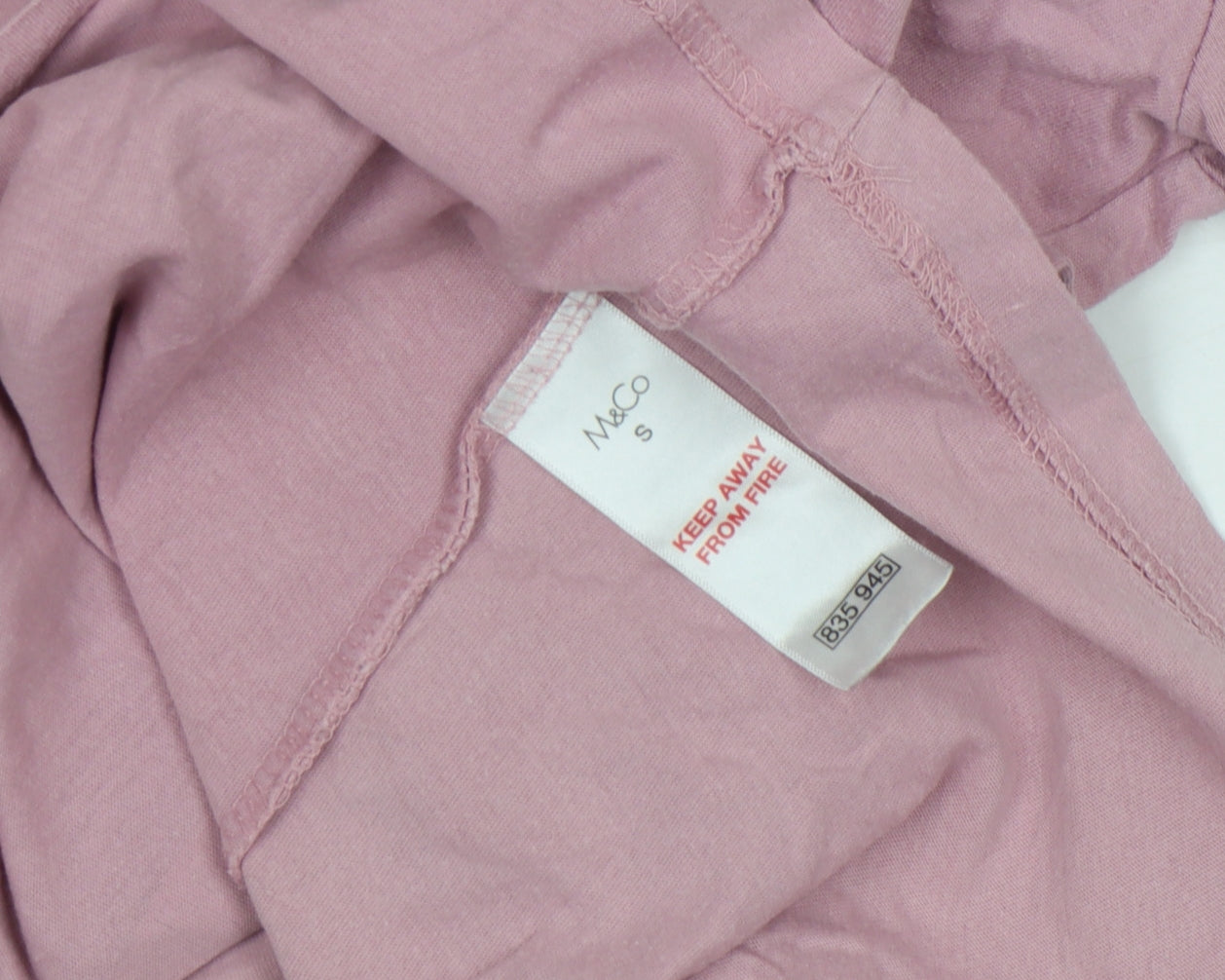 M&Co Men's Pink Beach Graphic Cotton T-Shirt Size S