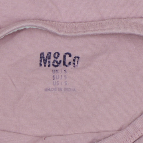 M&Co Men's Pink Beach Graphic Cotton T-Shirt Size S