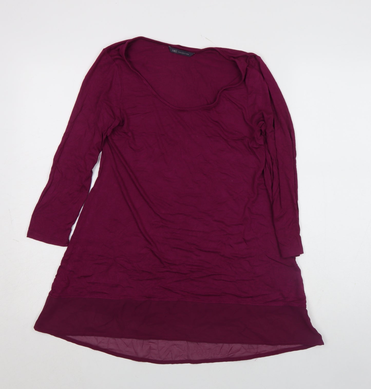 Marks and Spencer Women’s Purple 3/4 Sleeve Tunic Blouse UK 8