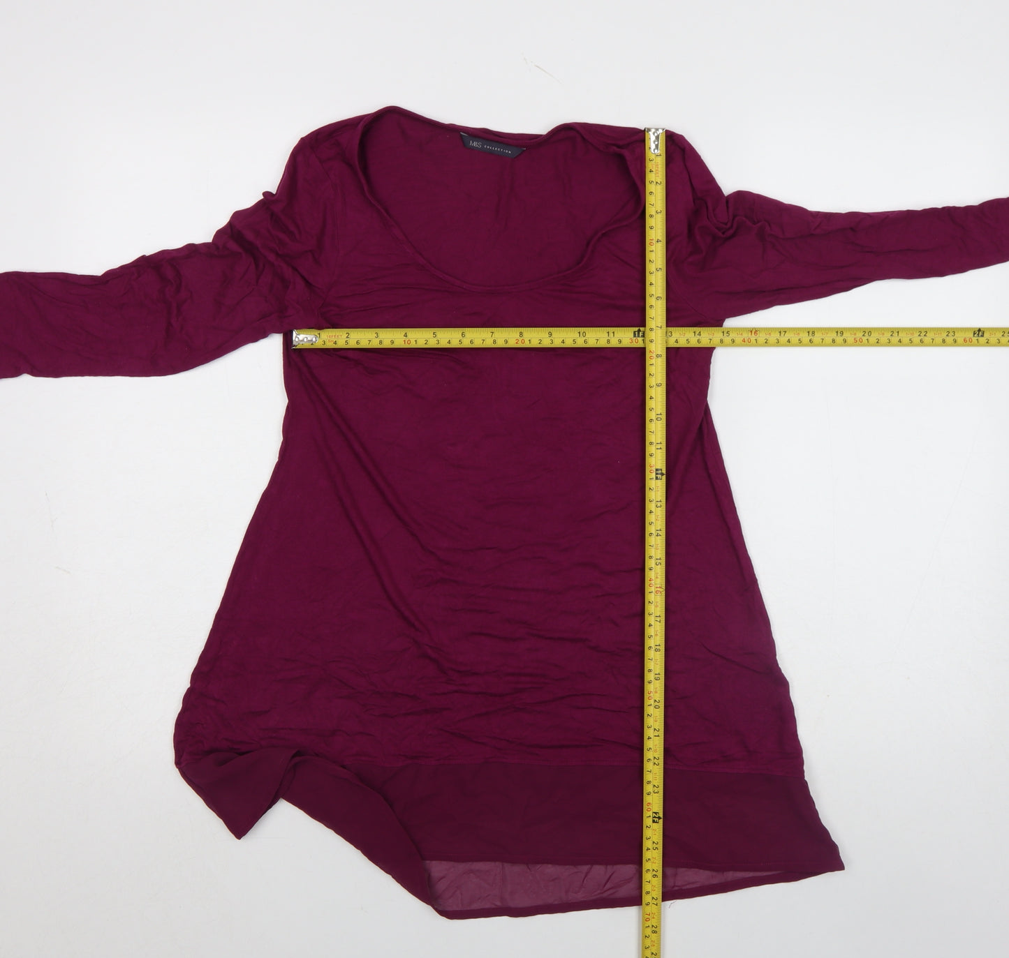 Marks and Spencer Women’s Purple 3/4 Sleeve Tunic Blouse UK 8