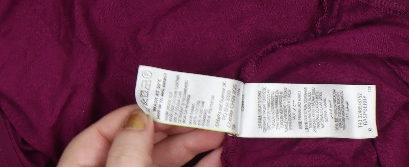 Marks and Spencer Women’s Purple 3/4 Sleeve Tunic Blouse UK 8