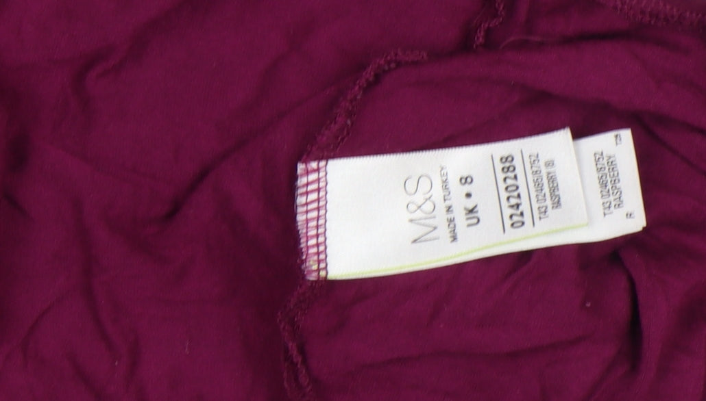 Marks and Spencer Women’s Purple 3/4 Sleeve Tunic Blouse UK 8