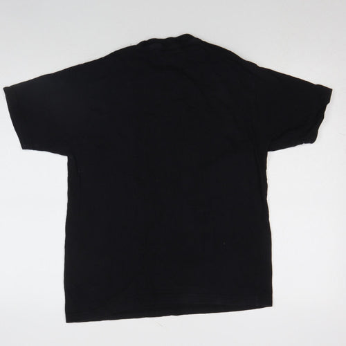 Fred Perry Men's Black Cotton Crew Neck Regular Fit T-Shirt M