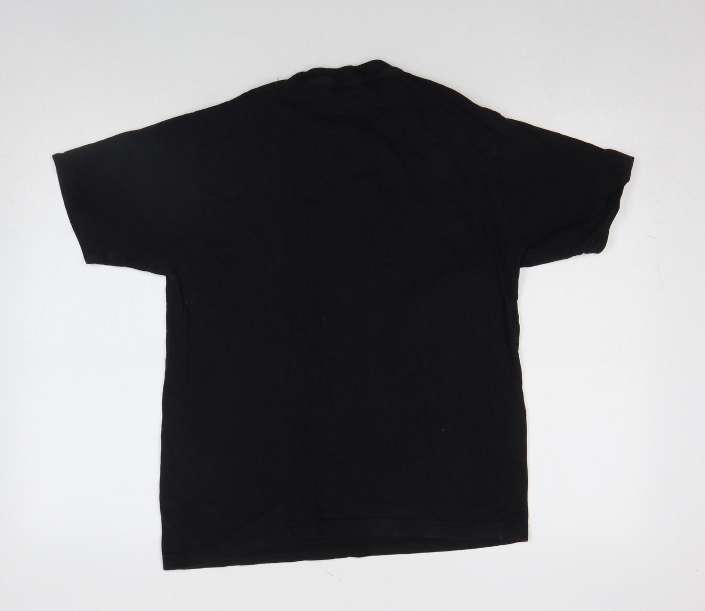 Fred Perry Men's Black Cotton Crew Neck Regular Fit T-Shirt M