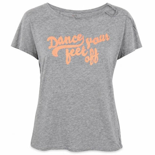 H&M Womens Grey 'Dance Your Feet Off' T-Shirt Size M