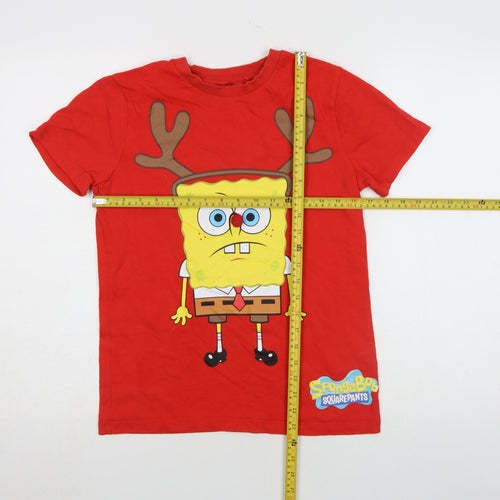 Next Girls Red SpongeBob SquarePants Christmas Graphic T-Shirt 12 Years