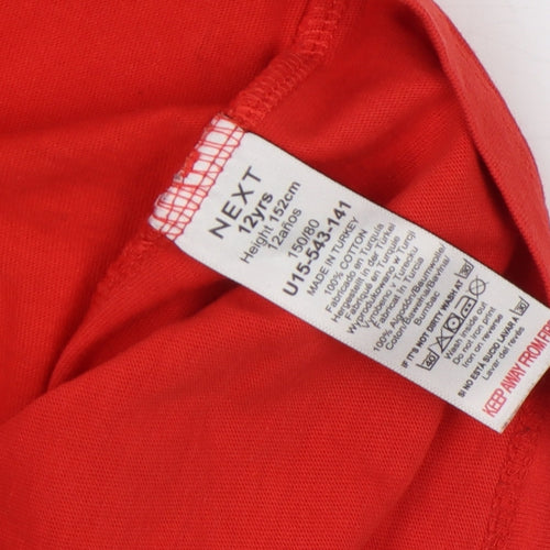 Next Girls Red SpongeBob SquarePants Christmas Graphic T-Shirt 12 Years