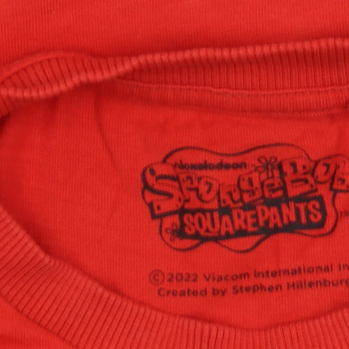Next Girls Red SpongeBob SquarePants Christmas Graphic T-Shirt 12 Years