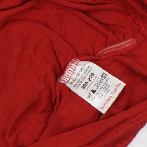 Next Maternity Red Wrap Long Sleeve V-Neck Cotton Jersey Top UK 10