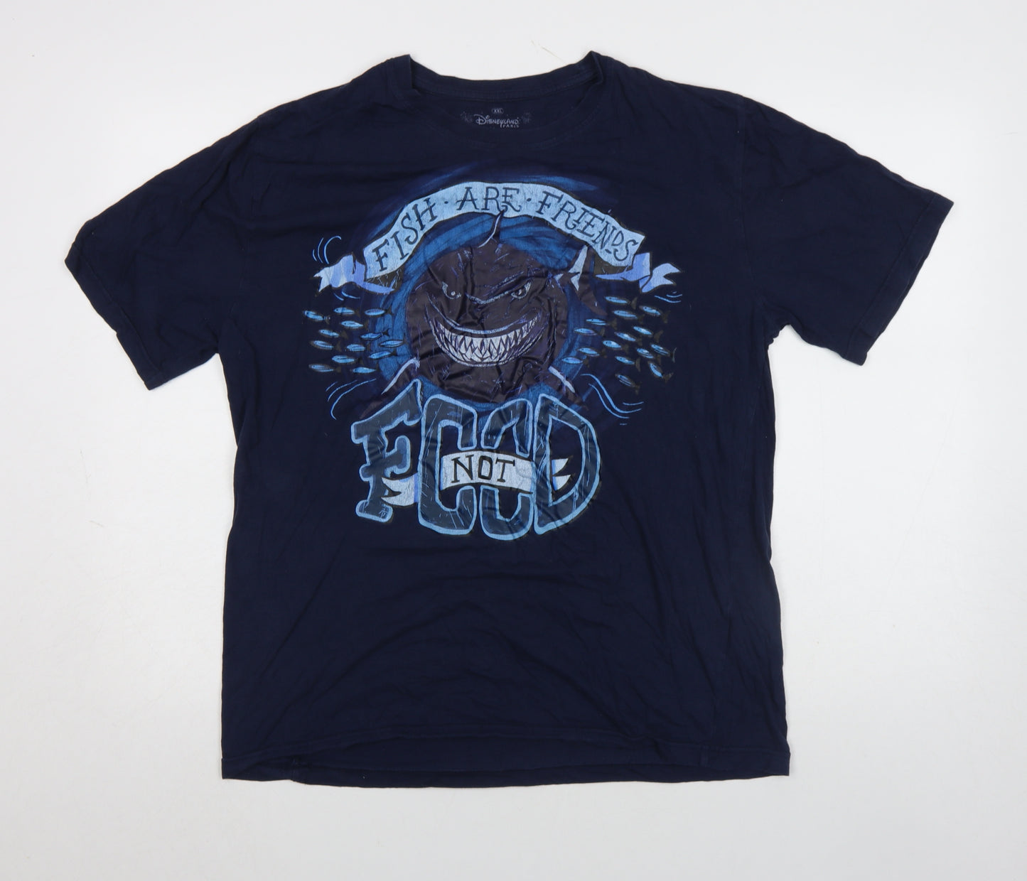 Disney Unisex Blue 2XL Finding Nemo Shark Graphic T-Shirt