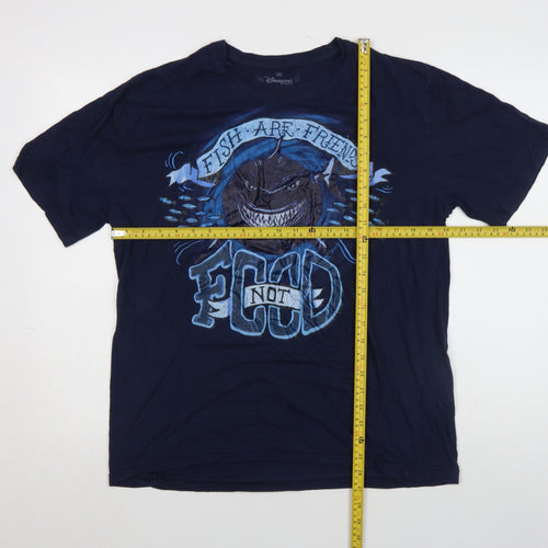 Disney Unisex Blue 2XL Finding Nemo Shark Graphic T-Shirt