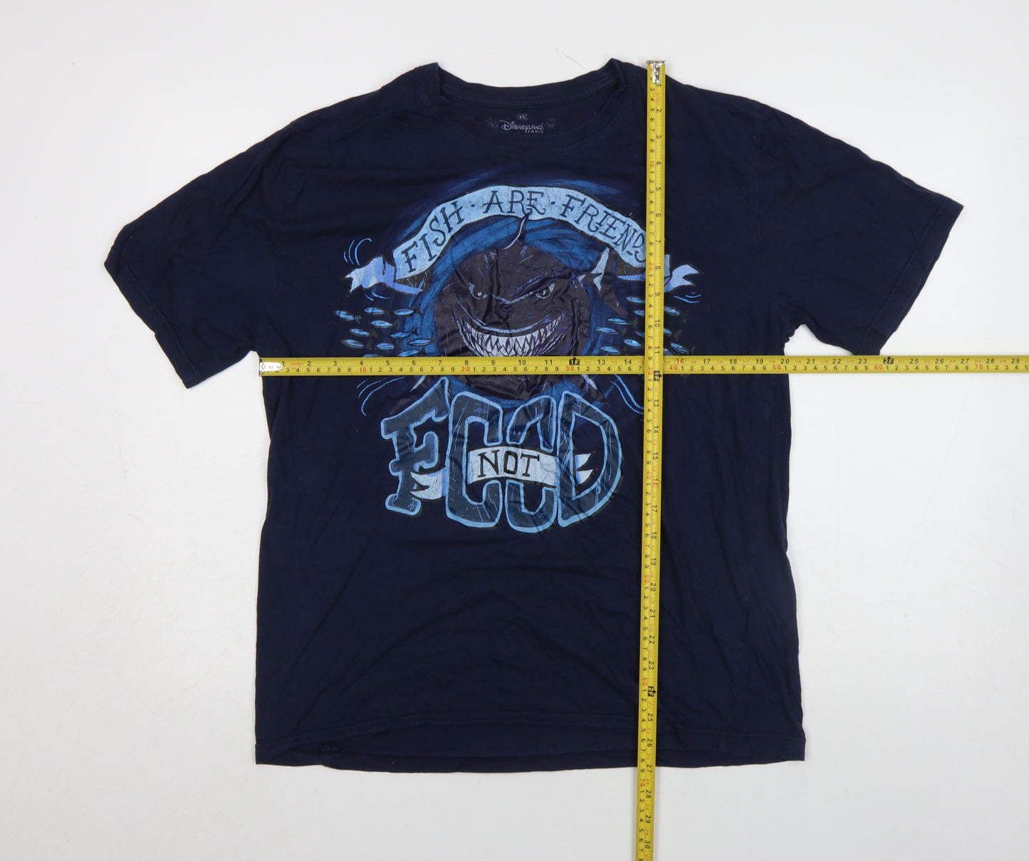 Disney Unisex Blue 2XL Finding Nemo Shark Graphic T-Shirt