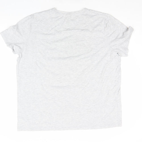 Marvel Men's Grey 2XL Graphic Comic Logo Short Sleeve T-Shirt