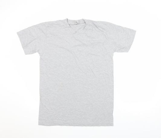 American Apparel Men Grey M Short Sleeve Crew Neck T-Shirt