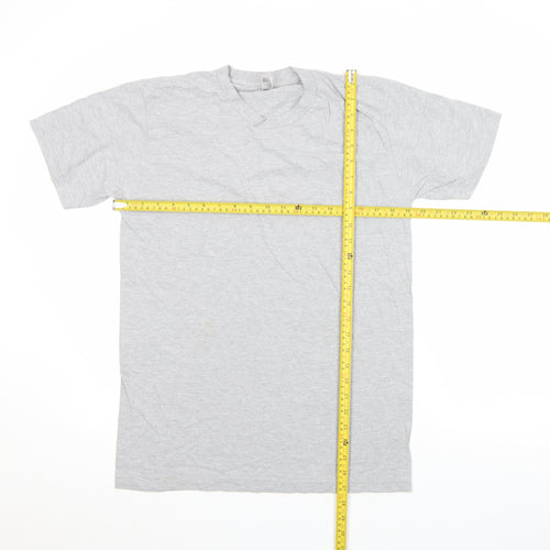 American Apparel Men Grey M Short Sleeve Crew Neck T-Shirt