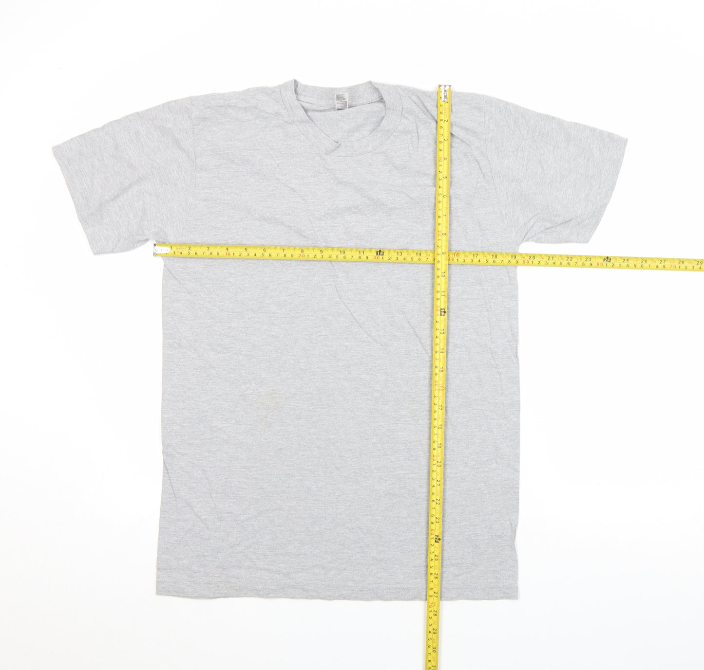 American Apparel Men Grey M Short Sleeve Crew Neck T-Shirt