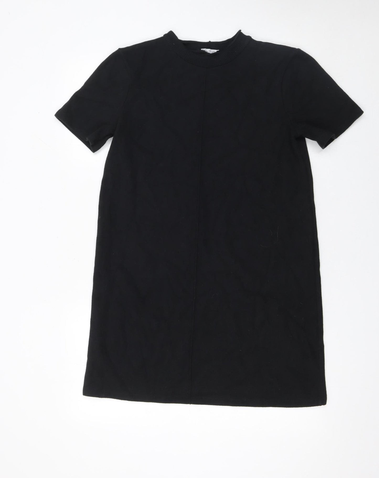 Zara Womens Black T-Shirt Dress Size 12 Short Sleeve Casual