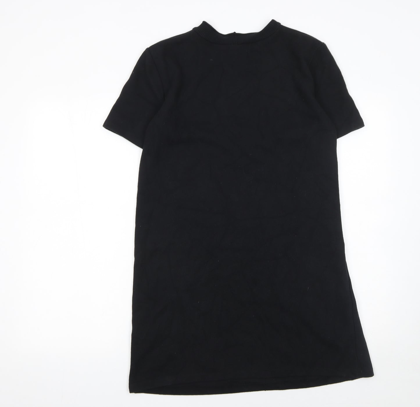 Zara Womens Black T-Shirt Dress Size 12 Short Sleeve Casual