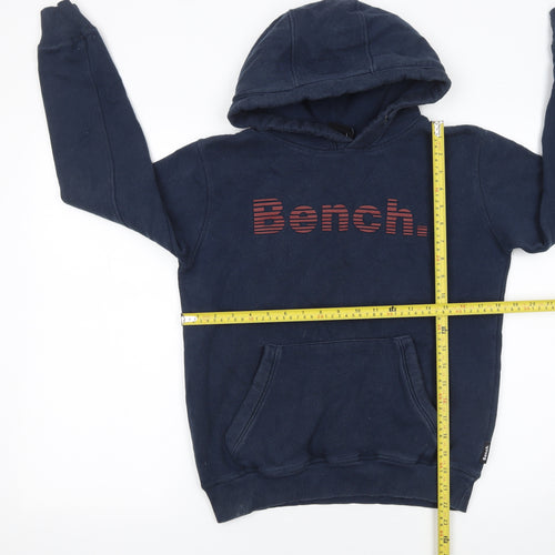 Bench Boys Blue Pullover Hoodie 11-12 Years Fleece Graphic Logo Sweatshirt