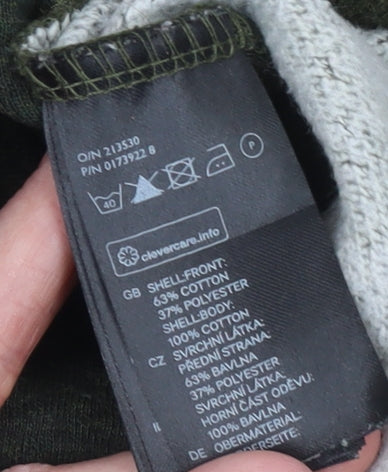 H&M Mens Green Crew Neck Pullover Sweatshirt Size L Cotton Blend