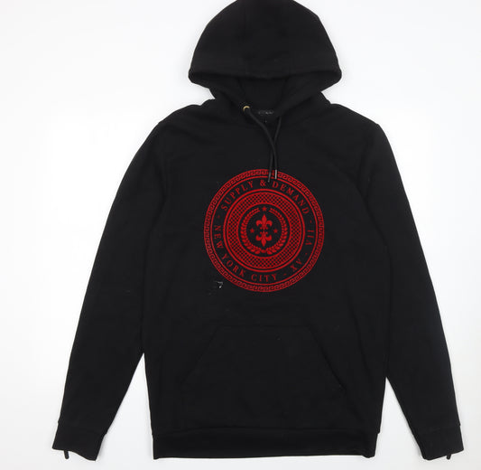 Supply & Demand Men's Black Pullover Hoodie L Graphic City Logo