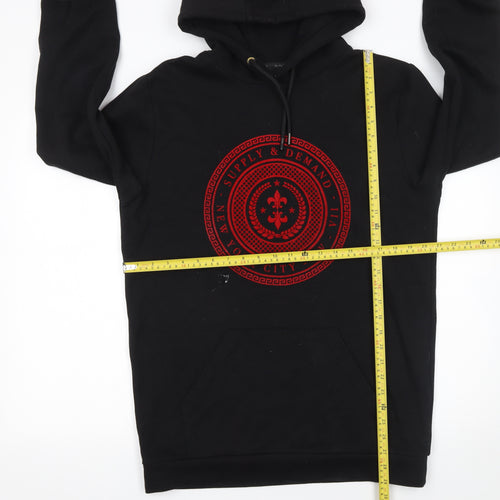 Supply & Demand Men's Black Pullover Hoodie L Graphic City Logo