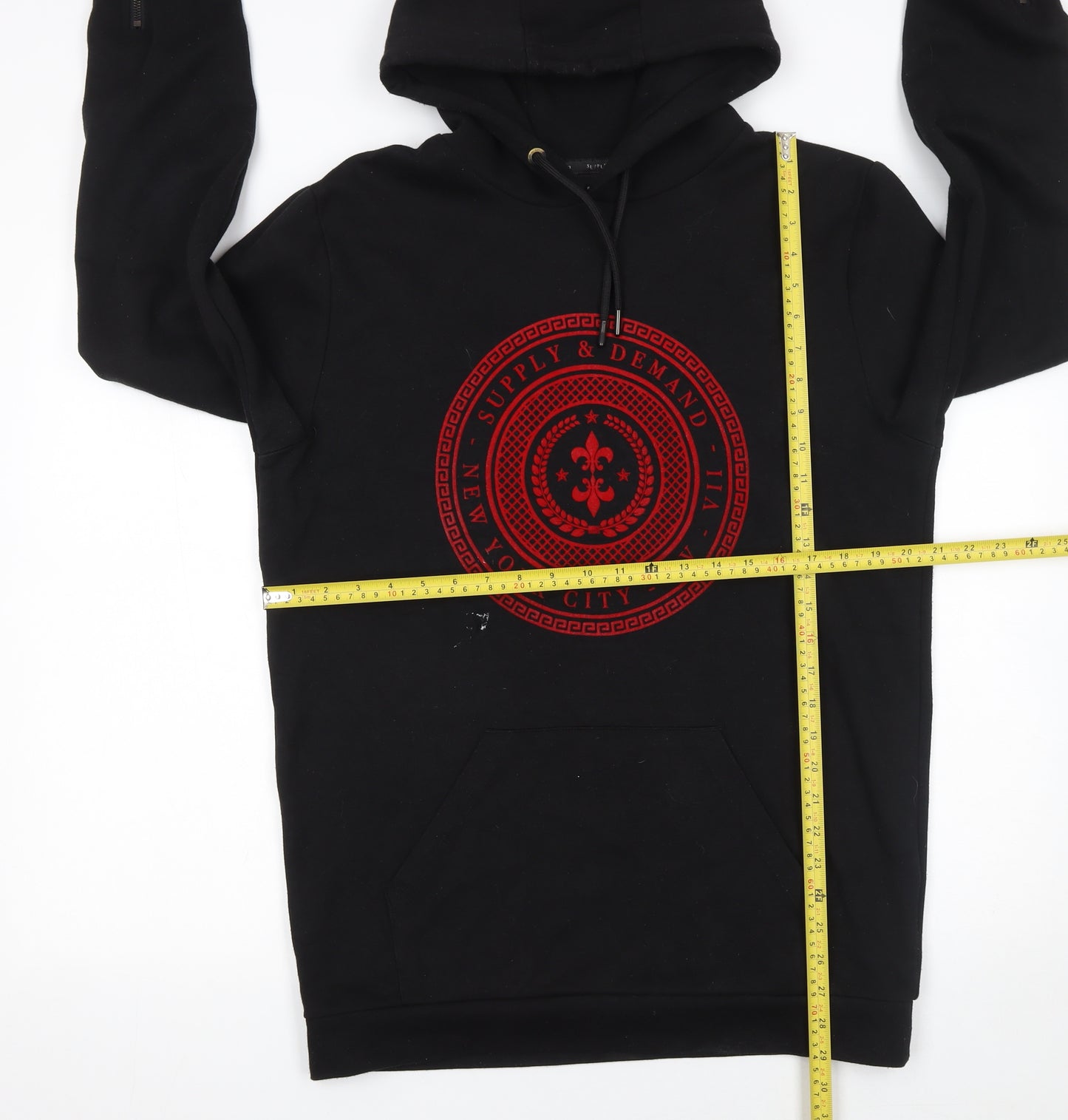 Supply & Demand Men's Black Pullover Hoodie L Graphic City Logo