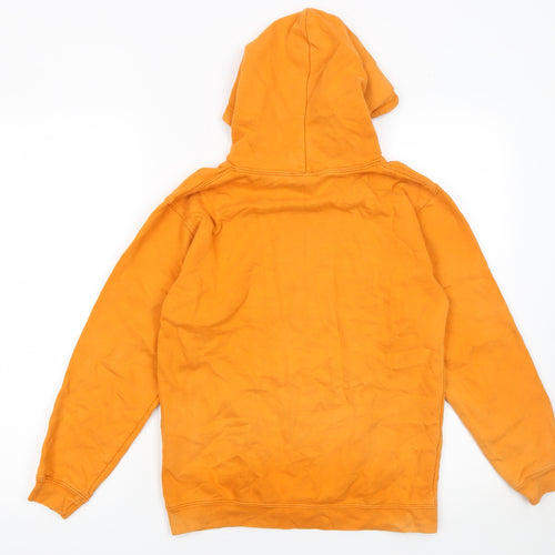 Just Hoods Boys Orange Anime Graphic Pullover Hoodie XL 12-13 Years