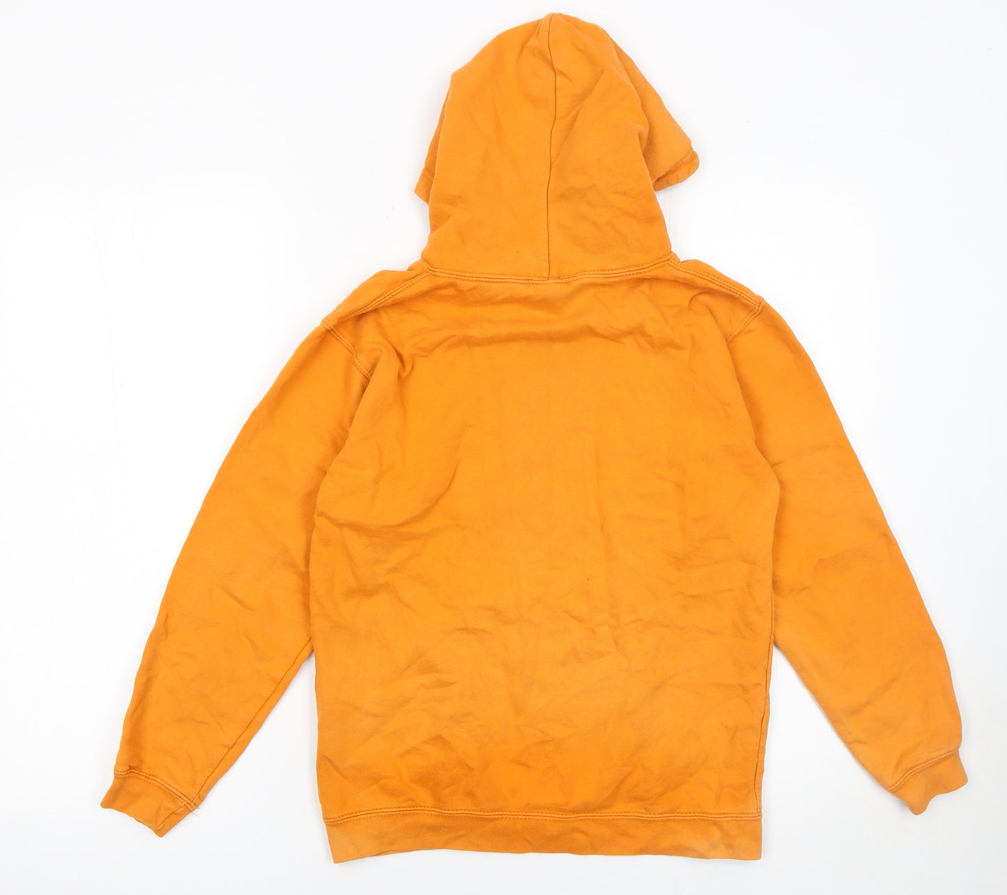 Just Hoods Boys Orange Anime Graphic Pullover Hoodie XL 12-13 Years